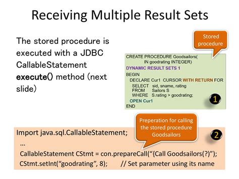 jdbc multiple result sets